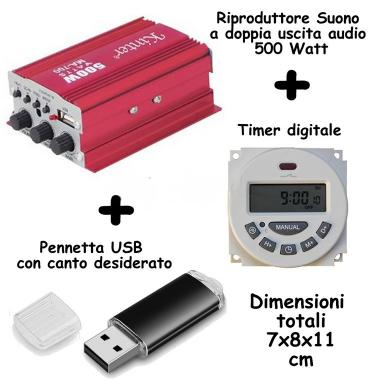 RIPRODUTTORE DI SUONO DIGITALE PER QUAGLIA – QUAGLIAIA - KINTER MA700  2.0