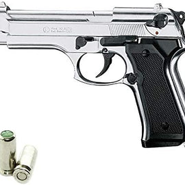 Bruni Beretta 92 Cal. 9mm NIKEL - Pistola a salve
