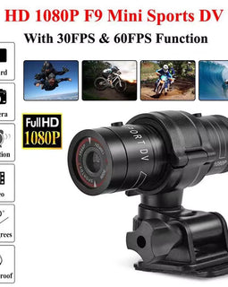 Mini F9 DV videocamera moto videocamera Full HD 1080p