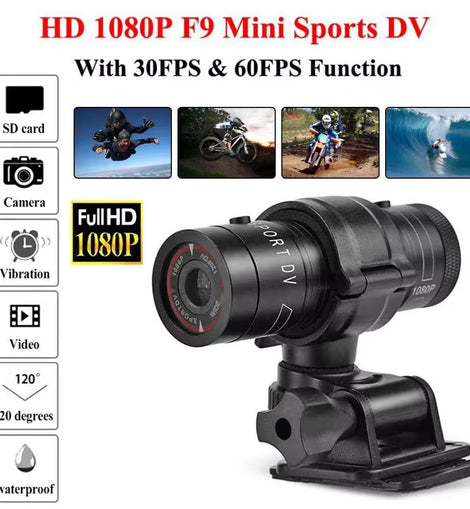 Mini F9 DV videocamera moto videocamera Full HD 1080p