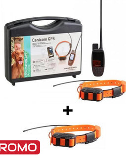 Canicom GPS Kit Palmare + 2 Collari - Per Tracking e Addestramento