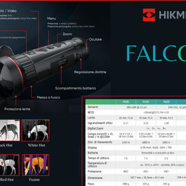 HIKMICRO FALCON FH25 Monocolo THERMAL 384*288 pixels, 12 µm, 2x 4x 8x digital zoom,1024*768 OLED screen Termico