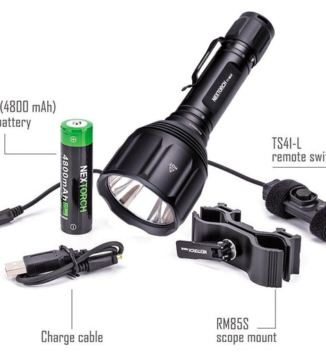 WARSUN Torcia ricaricabile B300, modalità doppia luminosità e lampeggio WARSUN Torcia ricaricabile B300, modalità doppia luminosità e lampeggio