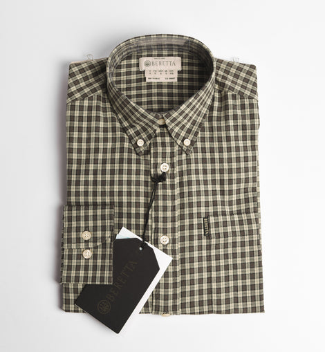 Camicia Beretta Button Down green check