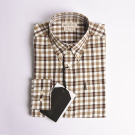 Camicia Beretta Button Down white & brown