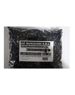 IGF Munizioni Ogive 9 mm Black color ( verniciate ) 124 gr TC ( .356" ) conf. 1000 pz